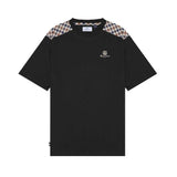 Aquascutum Active CC Club Check Shoulder T-Shirt - Black