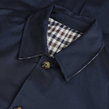Aquascutum Archival Reversible Check Mid Mac Coat - Navy