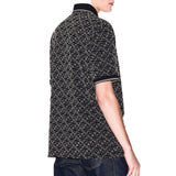 Armani Exchange Logo Pattern Polo Shirt XM001883 - Black