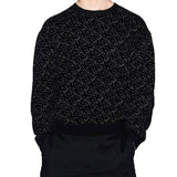Armani Exchange Crew Neck All Over Print Sweater XM001330 - Black