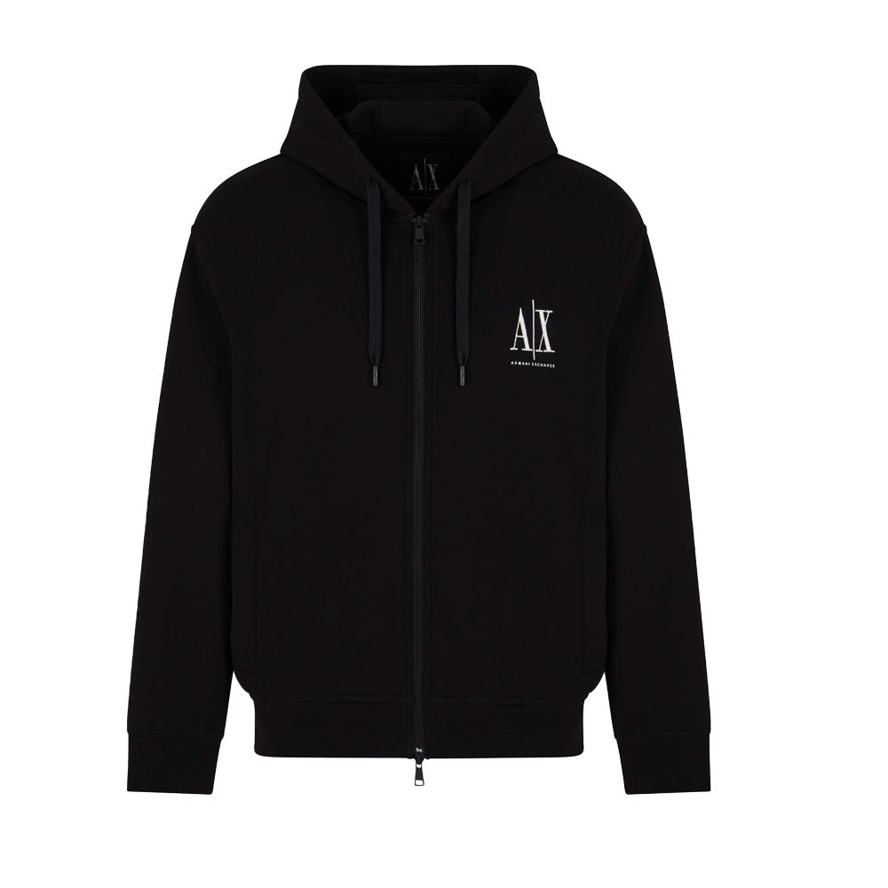 Armani Exchange Felpa Zip Up Hoodie XM000371 AF10818 - Black