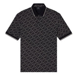 Armani Exchange Logo Pattern Polo Shirt XM001883 - Black