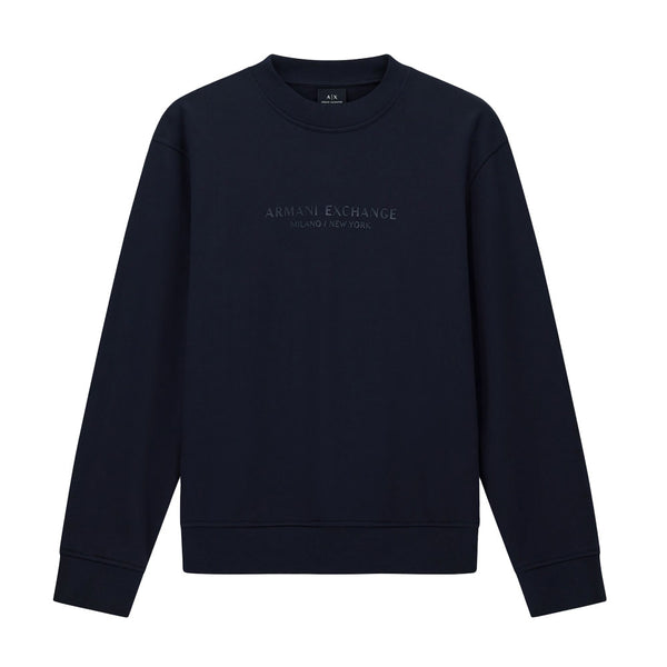 Armani Exchange Raised Logo Sweatshirt XM001284 AF20934- Deep Navy
