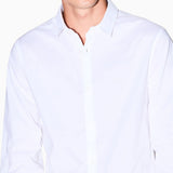 Armani Exchange Slim Fit Woven Cotton Shirt - White 8NZC31