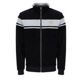 Sergio Tacchini Damarindo Velour Track Top - Black / Grey
