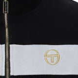 Sergio Tacchini Damarindo Velour Track Top - Black / Grey