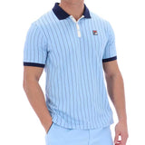 Fila Vintage BB1 Classic Vintage Striped Polo - Blue Bell /Navy/Gardenia