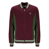 Fila Vintage Settanta Baseball Track Jacket MK1 -Windsor Wine / Chive Gardenia