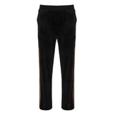 Sergio Tacchini Gabiano 80s Velour Track Pants - Black/Gold