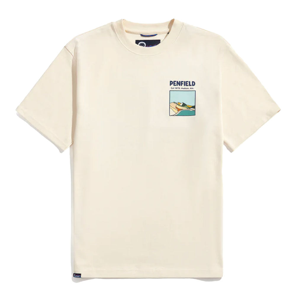 Penfield Block Landscape Graphic T-Shirt - Vanilla Ice Beige