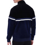 Sergio Tacchini Orion Luxe Velour Track Top - Black / Marmite Blue