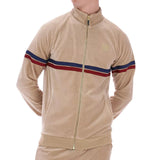 Sergio Tacchini Orion Luxe Velour Track Top - Humus Brown