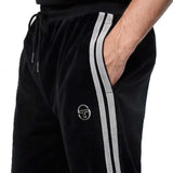 Sergio Tacchini Velour New Damarindo Track Pant - Black / Grey