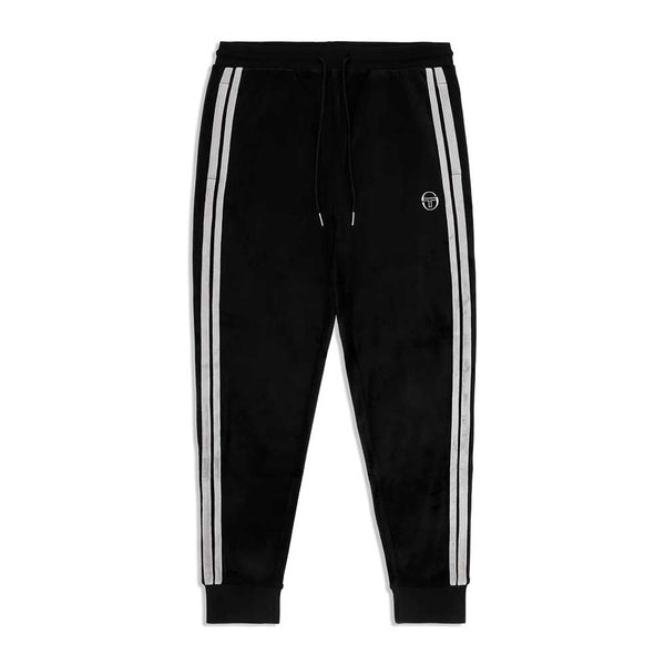 Sergio Tacchini Velour New Damarindo Track Pant - Black / Grey