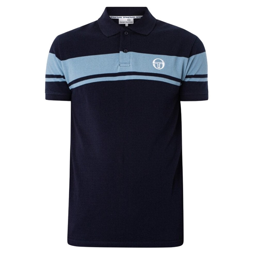 Sergio Tacchini Young Line Polo Shirt - Maritime Blue/Mountain Spring