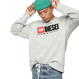 Diesel S-Crew-Division Felpa Grey Marl Sweatshirt - so-ldn