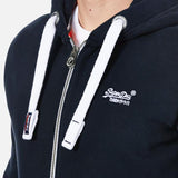 Superdry Mens Orange Label Zip up Hoodie- Ecliplse navy - so-ldn