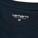 Carhartt WIP S/S Painted Script Short Sleeve T-Shirt - Navy / Yellow - so-ldn