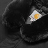 Carhartt Stanley Bomber Jacket With Removable Faux Fur Collar - Black - so-ldn