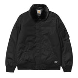 Carhartt Stanley Bomber Jacket With Removable Faux Fur Collar - Black - so-ldn