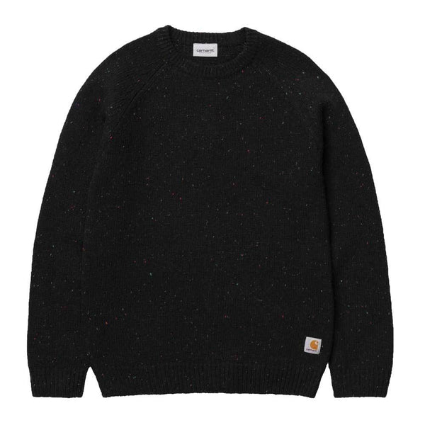 Carhartt WIP Anglistic Sweater - Black Heather - so-ldn
