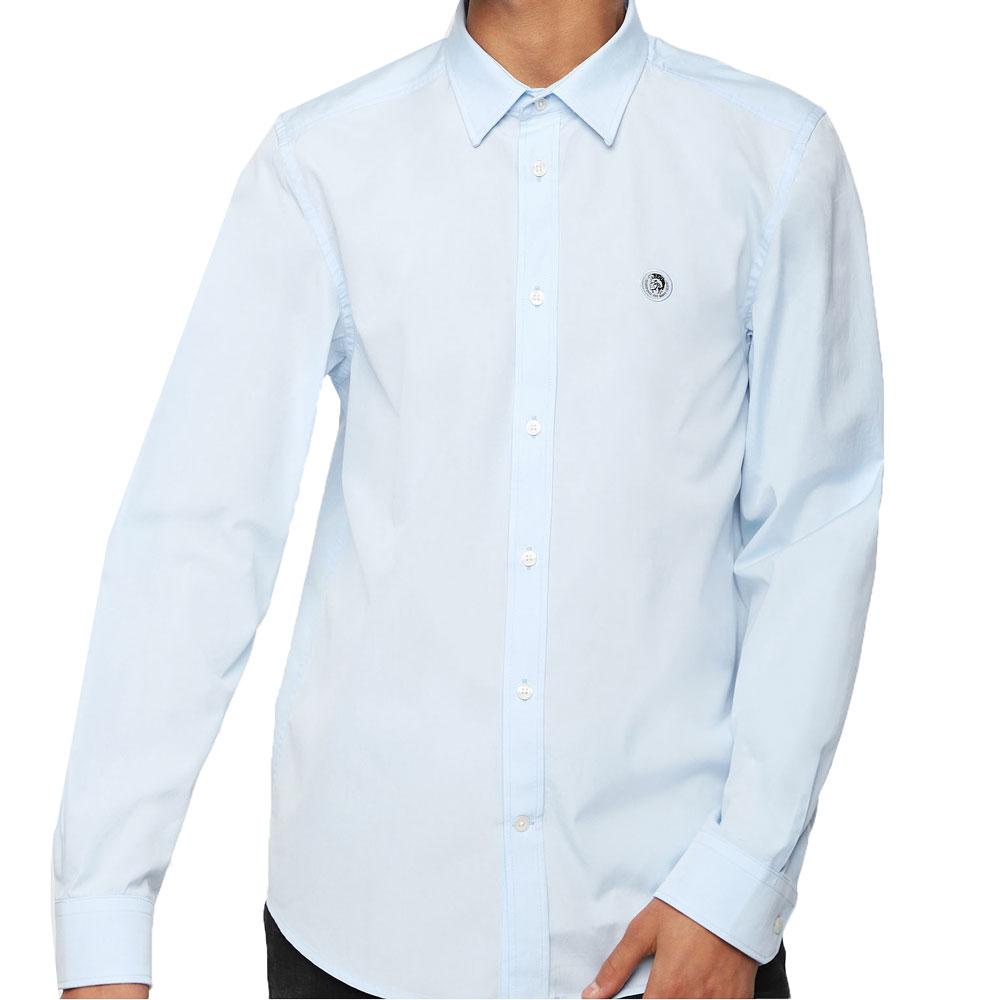 DIESEL S-Bill Cotton Shirt -  Blue - so-ldn