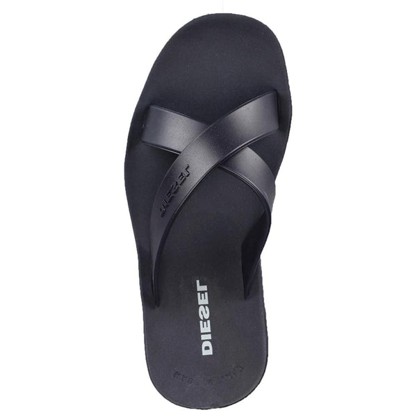 Diesel Plaja Wash Navy Strap Plastic Sandals - so-ldn