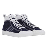 Diesel S-Astico Mid Lace Hi Top Trainers - Blue / White - so-ldn