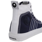 Diesel S-Astico Mid Lace Hi Top Trainers - Blue / White - so-ldn