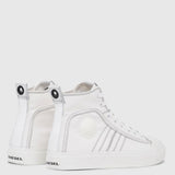 Diesel S-Astico Mid Lace Hi Top Trainers - White - so-ldn