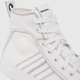Diesel S-Astico Mid Lace Hi Top Trainers - White - so-ldn