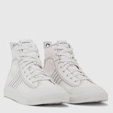 Diesel S-Astico Mid Lace Hi Top Trainers - White - so-ldn