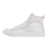 Diesel S-Astico Mid Lace Hi Top Trainers - White - so-ldn