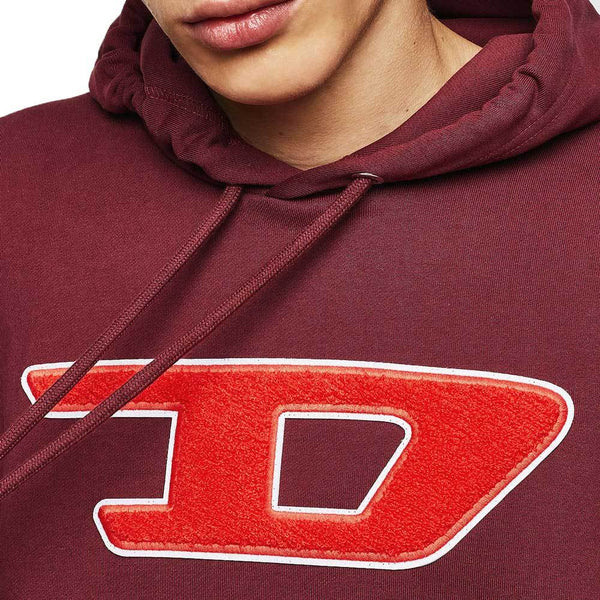 Diesel S DIVISION D Hoodie Burgundy