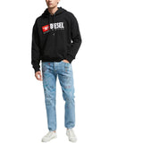 Diesel S-Division Industry Logo Hooded Sweatshirt - Black - so-ldn