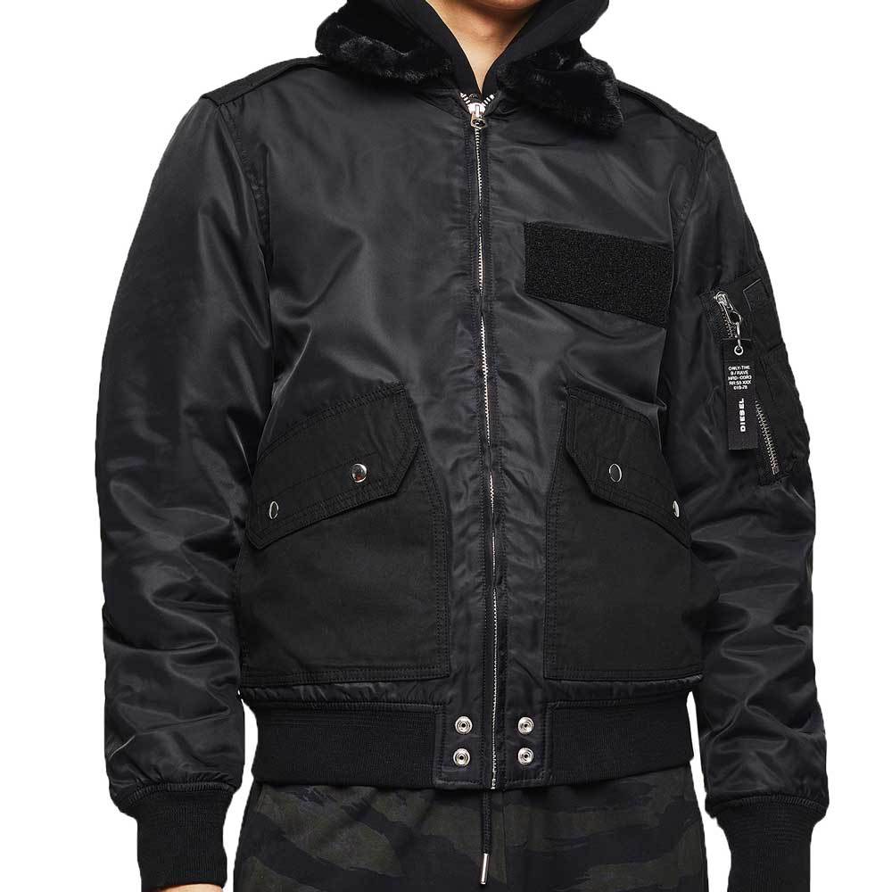 Diesel W-Slotkin-A Jacket Black Flight Bomber Jacket