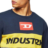 Diesel WILLY SWEATSHIRT Color Block - Blue / Grey