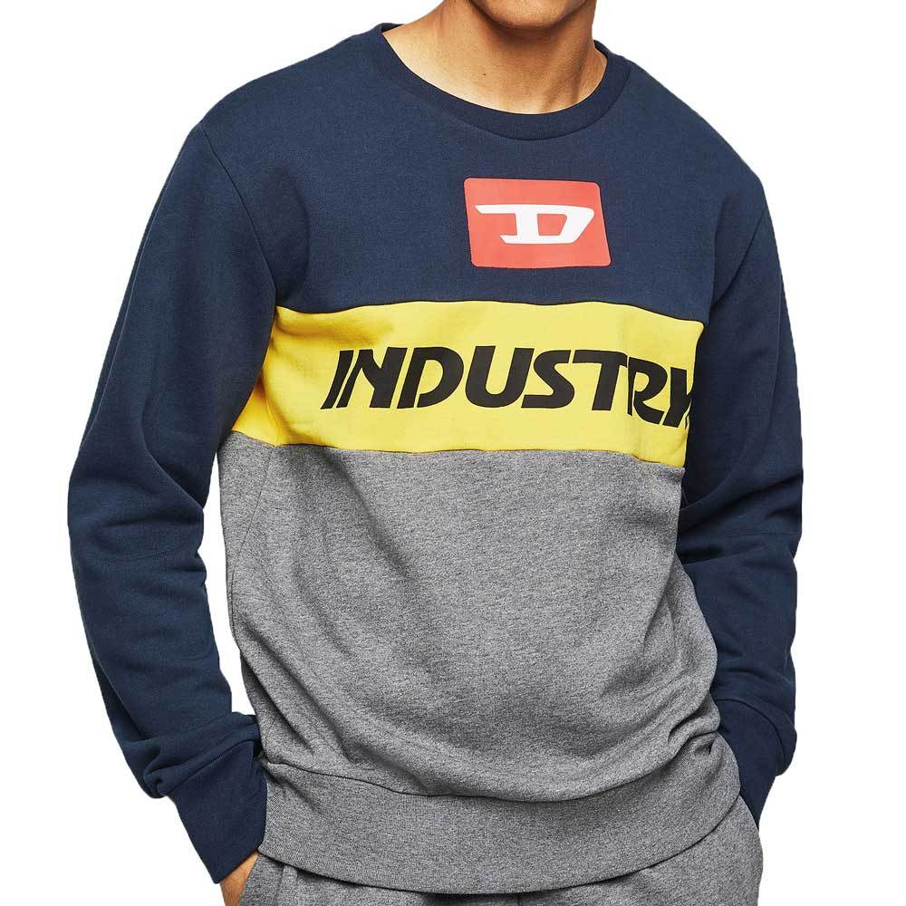 Diesel WILLY SWEATSHIRT Color Block - Blue / Grey