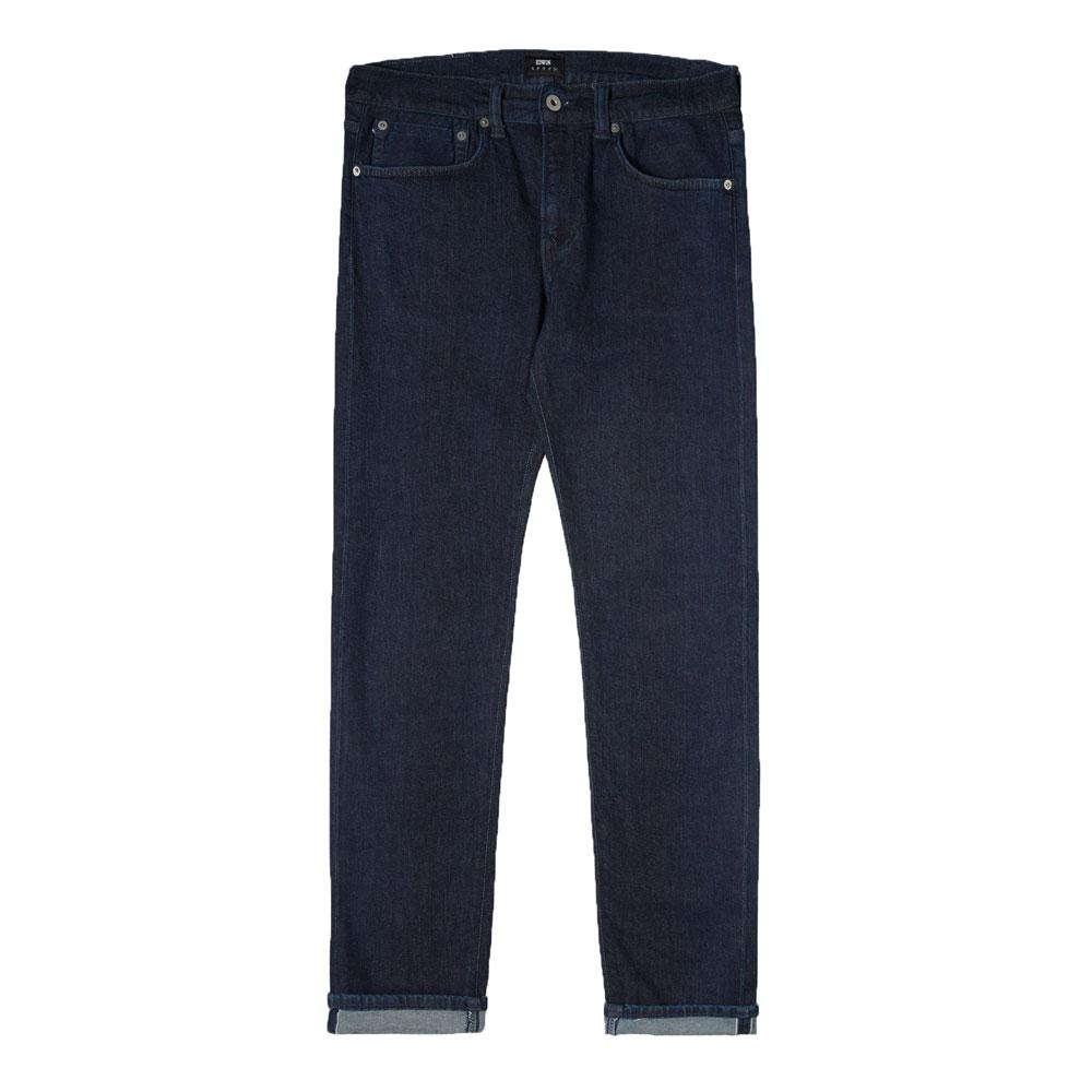 Edwin ED-80 Slim Tapered Jeans CS Red Listed Blue Denim - Rinsed - so-ldn