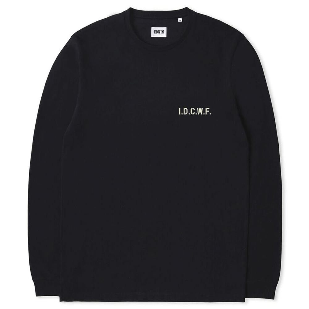 Edwin I.D.C.W.F Long Sleeve T-Shirt - Black - so-ldn