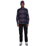 Edwin Labour Flannel Shirt - Oxblood Red Purple - so-ldn