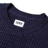 Edwin Purl Sweater - Navy - so-ldn