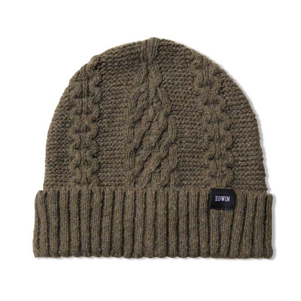 Edwin United Beanie Hat - Olive Marl - so-ldn