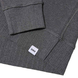 Edwin Waffle Long Sleeve T-Shirt - Dark Grey Heather - so-ldn