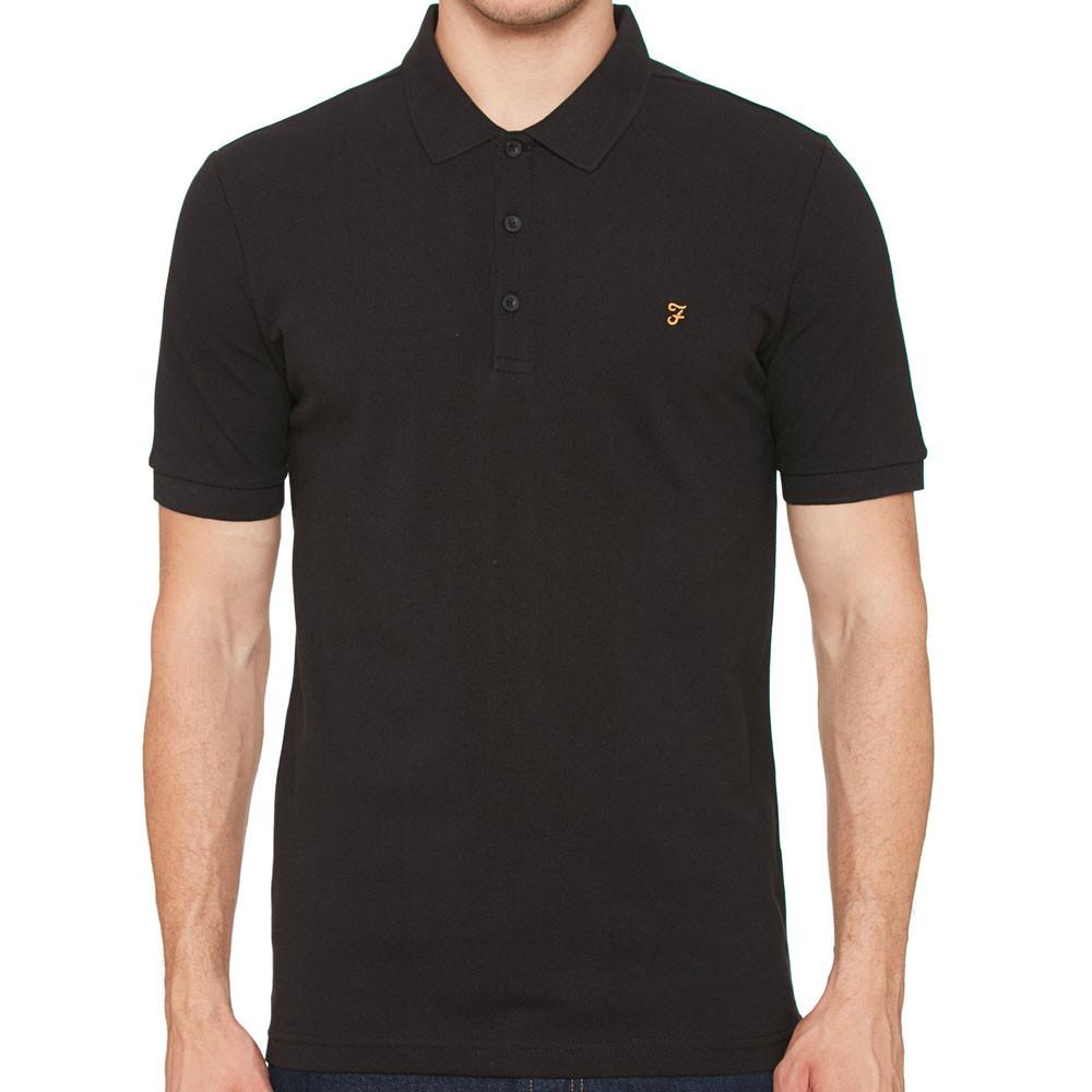 Farah Blaney Short Sleeve Polo Shirt - Black - so-ldn