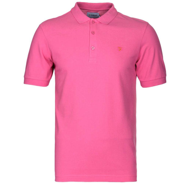 Farah Blaney Short Sleeve Polo Shirt - Azealia Pink F4KS5050GP - so-ldn