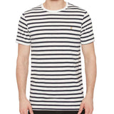 Farah Lennox Striped Logo T-Shirt Navy - so-ldn