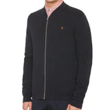 Farah Usher Milano Bomber Zip Knit - Navy - so-ldn