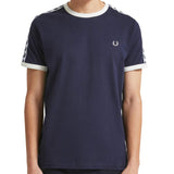 Fred Perry Taped Ringer T-Shirt - Carbon Blue
