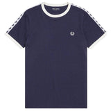 Fred Perry Taped Ringer T-Shirt - Carbon Blue